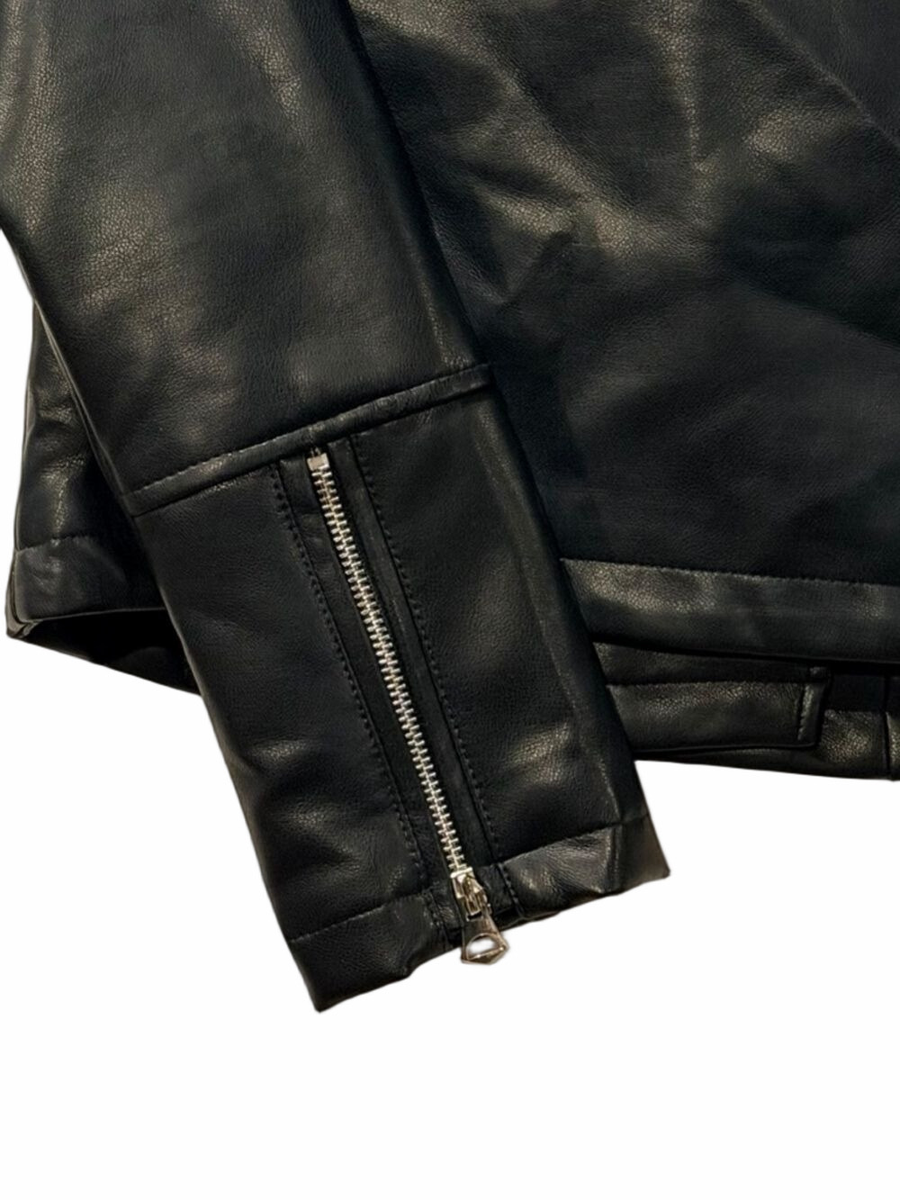 Ashley International Black Faux Leather Moto Jacket Small - Picture 4 of 13